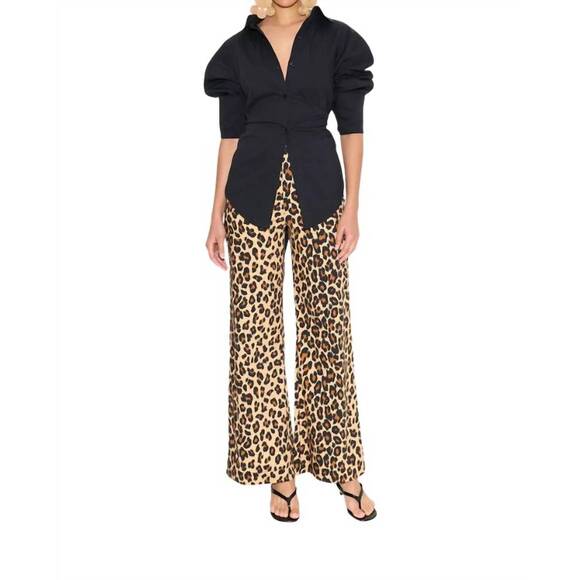 SIMON MILLER Pants - NEW SIMON MILLER pia poplin pants in cheetah